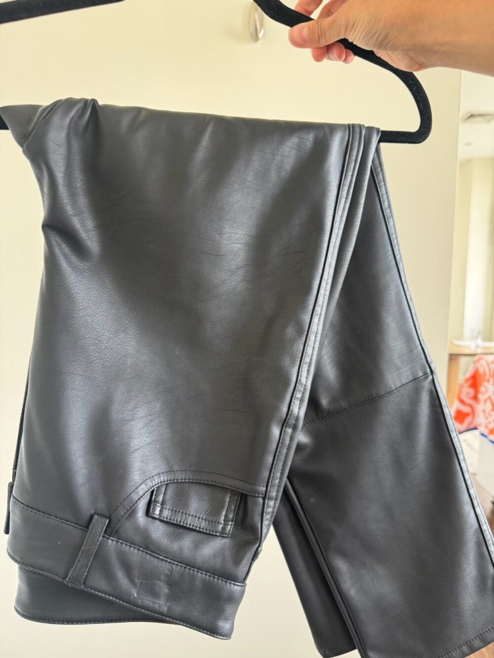 Straight Leg leather pants